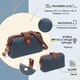 Оригинальный кожаный клатч в модном цвете с интересной защелкой Vintage 22428 Синий фото