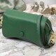 Кожаная женская сумка в красивом цвете и с фигурным клапаном Vintage 22430 Зеленая фото