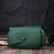 Кожаная женская сумка в красивом цвете и с фигурным клапаном Vintage 22430 Зеленая фото