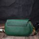 Кожаная женская сумка в красивом цвете и с фигурным клапаном Vintage 22430 Зеленая фото