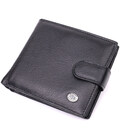 Чоловічий трендовий гаманець із натуральної шкіри ST Leather 22553 Чорний