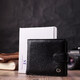 Мужской трендовый бумажник из натуральной кожи ST Leather 22553 Черный фото