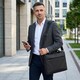 Текстильная деловая сумка для ноутбука работы и документов FABRA 22585 Черная фото