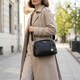 Сумка на два отделения из натуральной кожи Vintage 22592 Черная фото