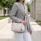 Элегантная сумка на два отделения из натуральной кожи Vintage 22593 Белый фото