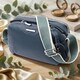Отменная сумка на каждый день с двумя отделениями из натуральной кожи Vintage 22595 Синяя фото