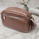 Модная сумка на каждый день с двумя отделениями из натуральной кожи Vintage 22596 Коричневый фото