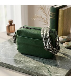 Сумка на одно отделение для стильных женщин из натуральной кожи Vintage 22603 Зеленая фото