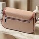 Стильная женская сумка с фактурным клапаном из натуральной кожи Vintage 22620 Бежевая фото