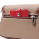 Стильная женская сумка с фактурным клапаном из натуральной кожи Vintage 22620 Бежевая фото