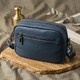 Оригинальная женская сумка с накладным карманом из натуральной кожи Vintage 22641 Синяя фото