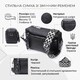 Практичная женская кожаная сумка из стильным бегунком Vintage 22654 Черная фото