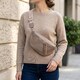 Кожаная женская сумка через плечо с мини кошельком Vintage 22663 Бежевая фото