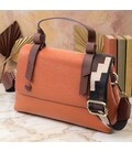 Элегантная сумка для женщин с короткой ручкой из натуральной кожи Vintage 22669 Рыжая
