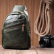 Удобная женская сумка с одной лямкой через плечо из экокожи Vintage 22756 Зеленый фото