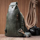 Удобная женская сумка с одной лямкой через плечо из экокожи Vintage 22756 Зеленый фото