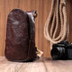 Удобная сумка через плечо в модном цвете из экокожи Vintage 22794 Коричневый фото