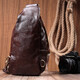 Удобная сумка через плечо в модном цвете из экокожи Vintage 22794 Коричневый фото