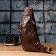 Мужская сумка с большим количеством карманов из натуральной кожи Vintage 22962 Коричневый фото