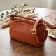 Женская сумка из натуральной кожи с формоустойчивым дном Vintage 22983 Коричневый фото