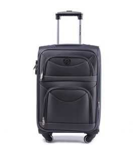 Чемодан Wings 6802 маленький S серый 4 колесный фото, картинка, изображение