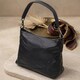Небольшая женская сумка с двумя ремешками из натуральной кожи Vintage 23014 Черный фото