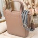Женская сумка из натуральной кожи в форме трапеции Vintage 22918 Бежевый фото