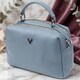Женская сумка с двумя секциями из натуральной кожи Vintage 22920 Голубой фото
