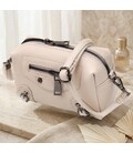 Компактна сумка жіноча з трендовим декором з натуральної шкіри Vintage 22923 Білий
