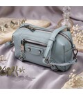 Женская сумка из натуральной кожи с современным декором Vintage 22925 Голубой