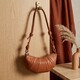 Полукруглая женская сумка из натуральной кожи Vintage 22934 Коричневый фото