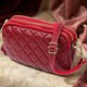 Сумка на три отделения для женщин из натуральной кожи Vintage 22889 Бордовый фото