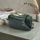 Кожаная сумка на три отделения для женщин Vintage 22893 Зеленый фото