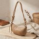 Женская полукруглая сумка из натуральной кожи Vintage 22933 Бежевый фото