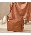 Женская сумка на два отделения из натуральной кожи Vintage 23012 Коричневый