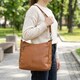 Женская сумка на два отделения из натуральной кожи Vintage 23012 Коричневый фото