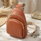 Женская кожаная сумка слинг Vintage 22938 Коричневый фото