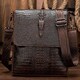 Сумка с тиснением под кожу крокодила Vintage 20039 Коричневая фото