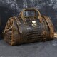 Кожаная дорожная сумка саквояж для поездок командировок и путешествий Vintage 14410 Коричневая фото