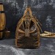 Кожаная дорожная сумка саквояж для поездок командировок и путешествий Vintage 14410 Коричневая фото