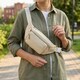 Поясная сумка бананка для города поездок и повседневного использования Vintage 20440 Белая фото