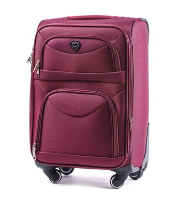 Чемодан Wings 6802 маленький S бордовый 4 колесный фото, картинка, изображение