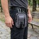 Текстильная поясная сумка для города поездок и повседневного использования Vintage 20646 Серая фото