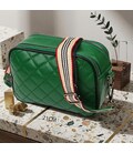 Жіноча шкіряна сумка крос боді для міста та щоденного використання Vintage 22113 Зелена