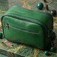 Женская кожаная сумка кросс боди для города и повседневного использования Vintage 22113 Зеленая фото