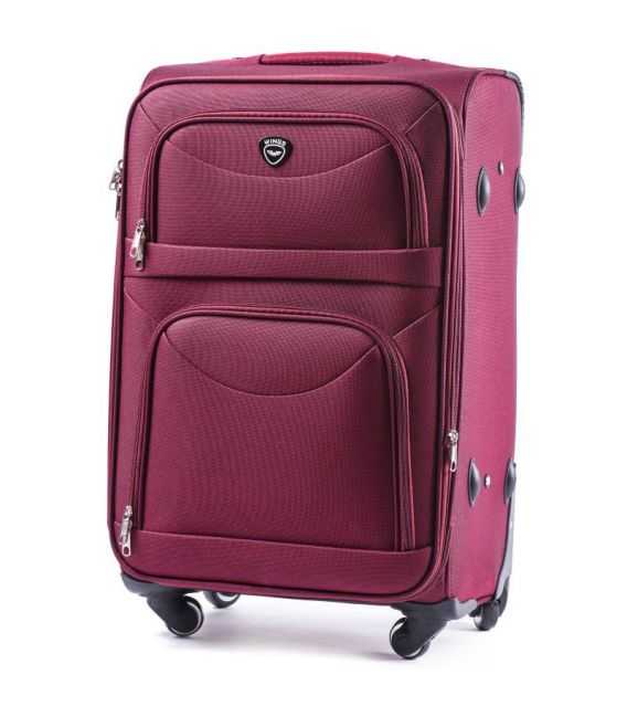 Валіза Wings 6802 середня M бордова 4 колесна картинка, зображення, фото