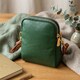 Небольшая сумка трапеция для женщин из натуральной кожи Vintage 22268 Зеленая фото