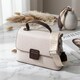 Элегантная сумка сэтчел для женщин из натуральной кожи Vintage 22290 Белая фото