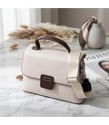 Элегантная сумка сэтчел для женщин из натуральной кожи Vintage 22290 Белая
