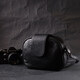 Фактурная сумка для женщин из натуральной кожи с тиснением под змею Vintage 22354 Черная фото